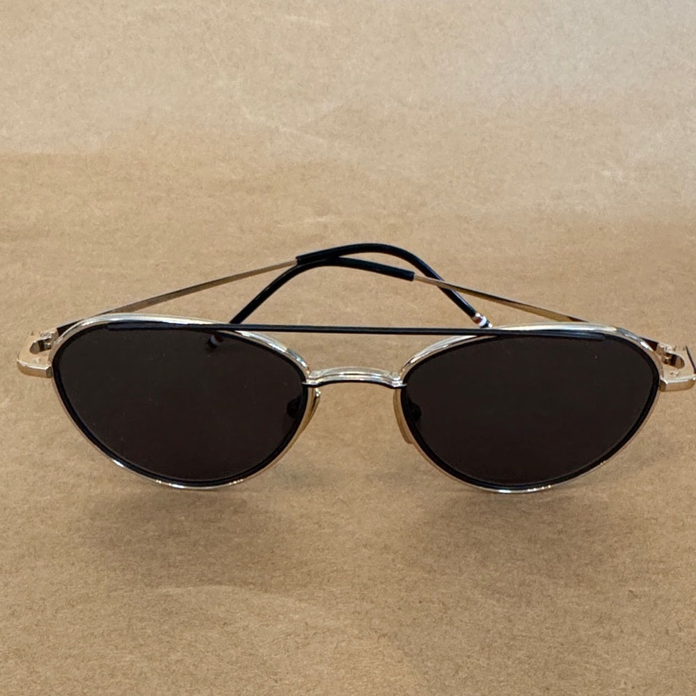 Thom Browne Silver Frame Black Lens Sunglasses